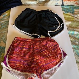 Black and white Nike shorts & colorful Nike shorts